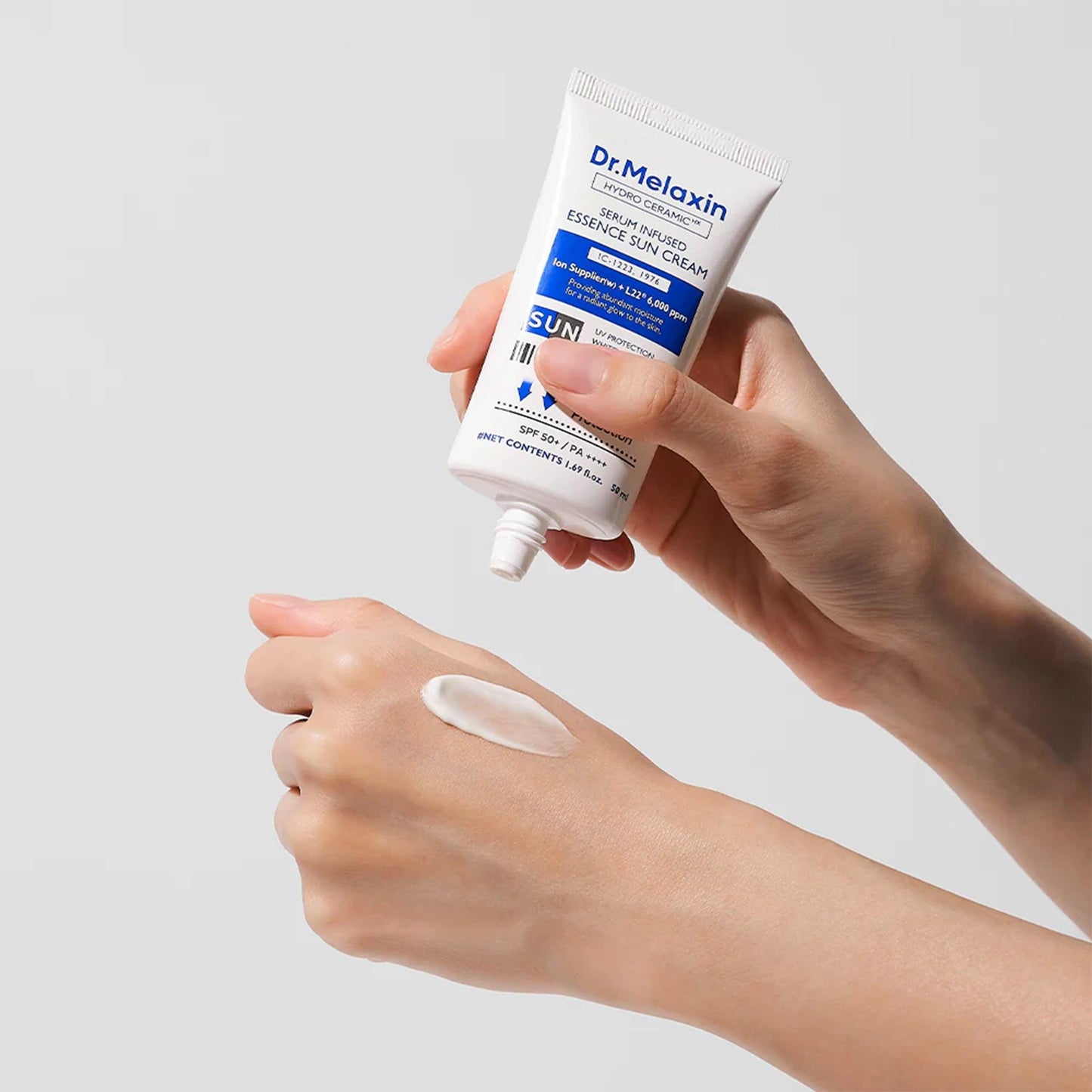 Dr.Melaxin Hydro Ceramic Serum Infused Essence Sun Cream SPF50+ PA++++ 50ml - TheSkinFit