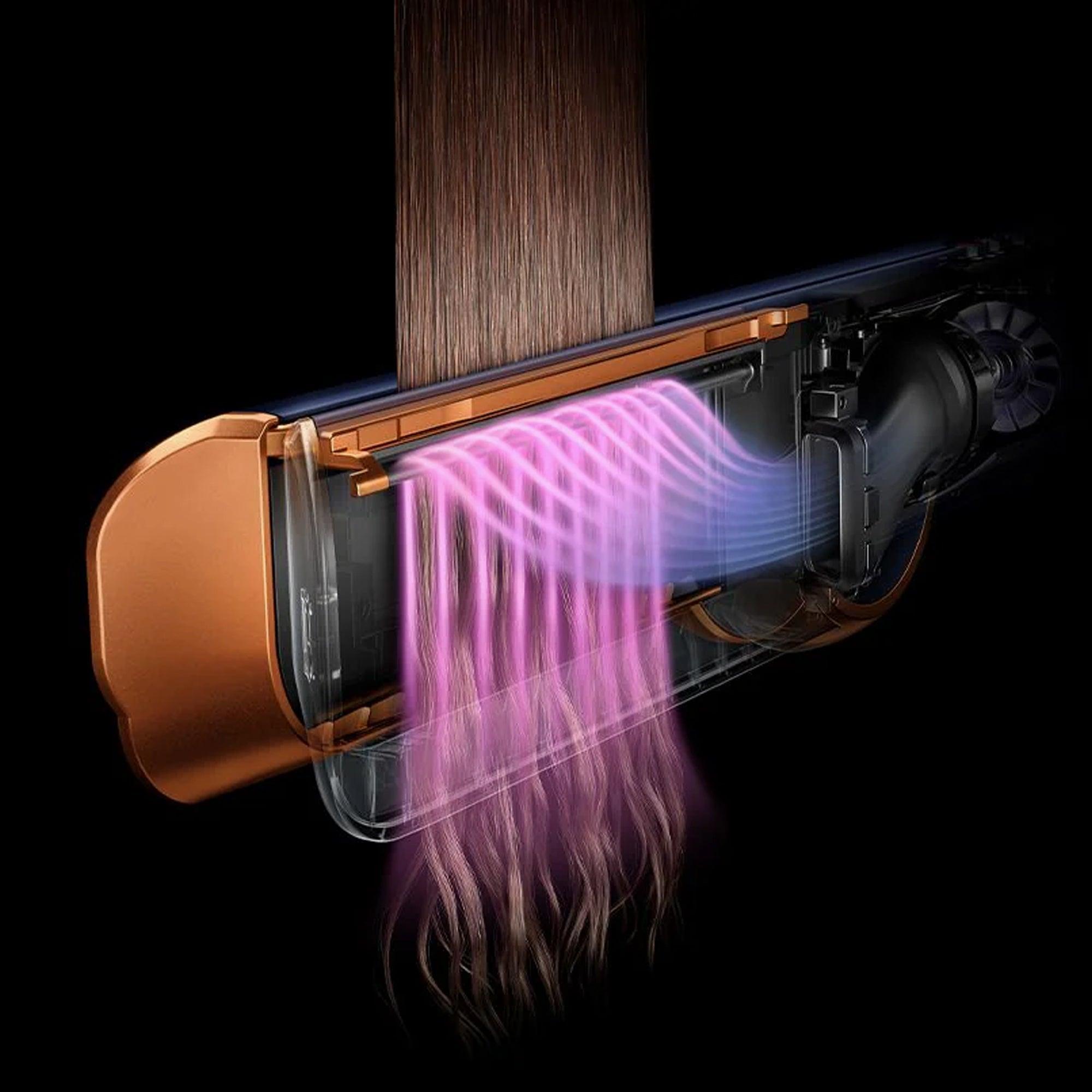 Dyson Airstrait Straightener With Presentation Case HT01 Prussian Blue & Rich Copper 1 Piece - TheSkinFit