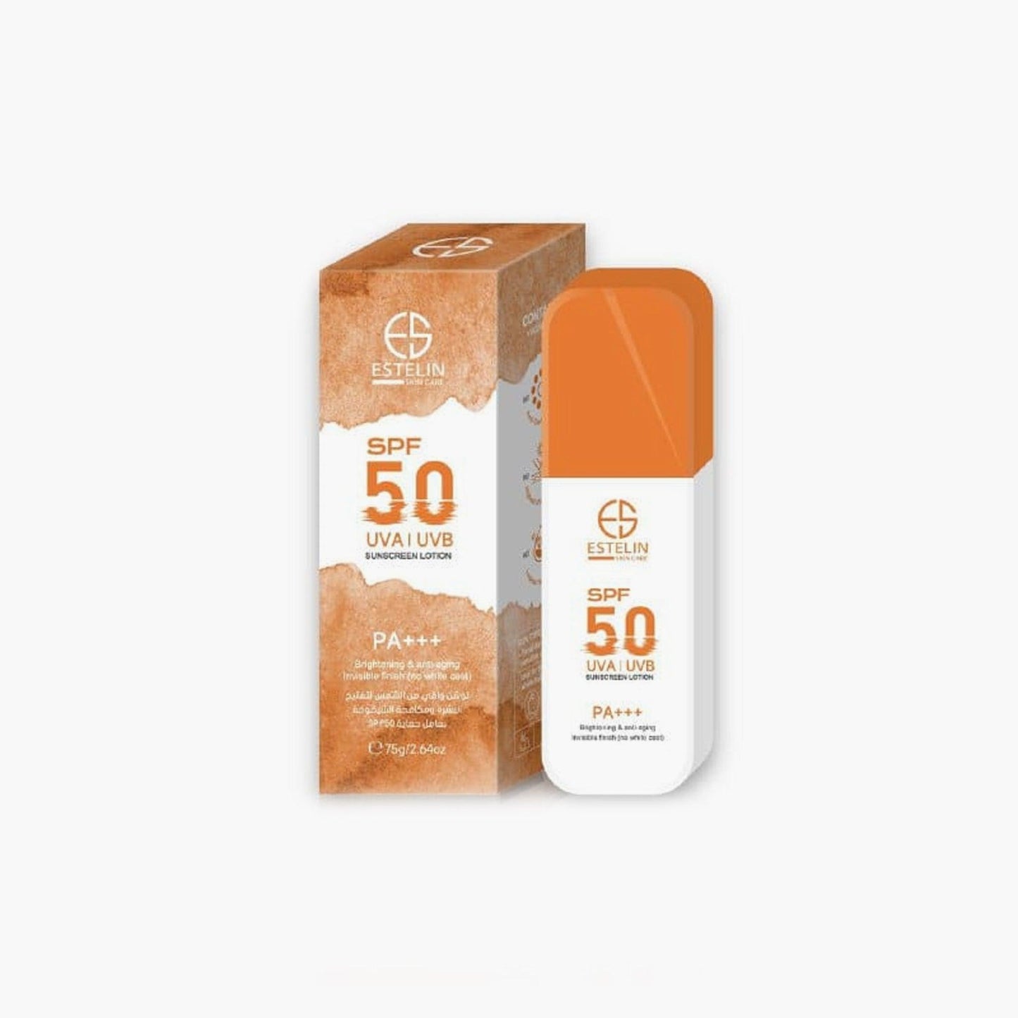 Estelin Brightening & Anti-Aging UVA UVB Sunscreen Lotion SPF50 PA+++ 75gm - TheSkinFit