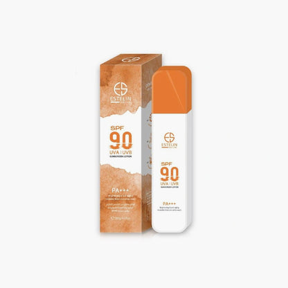Estelin Brightening & Anti-Aging UVA UVB Sunscreen Lotion SPF90 PA+++ 120gm - TheSkinFit