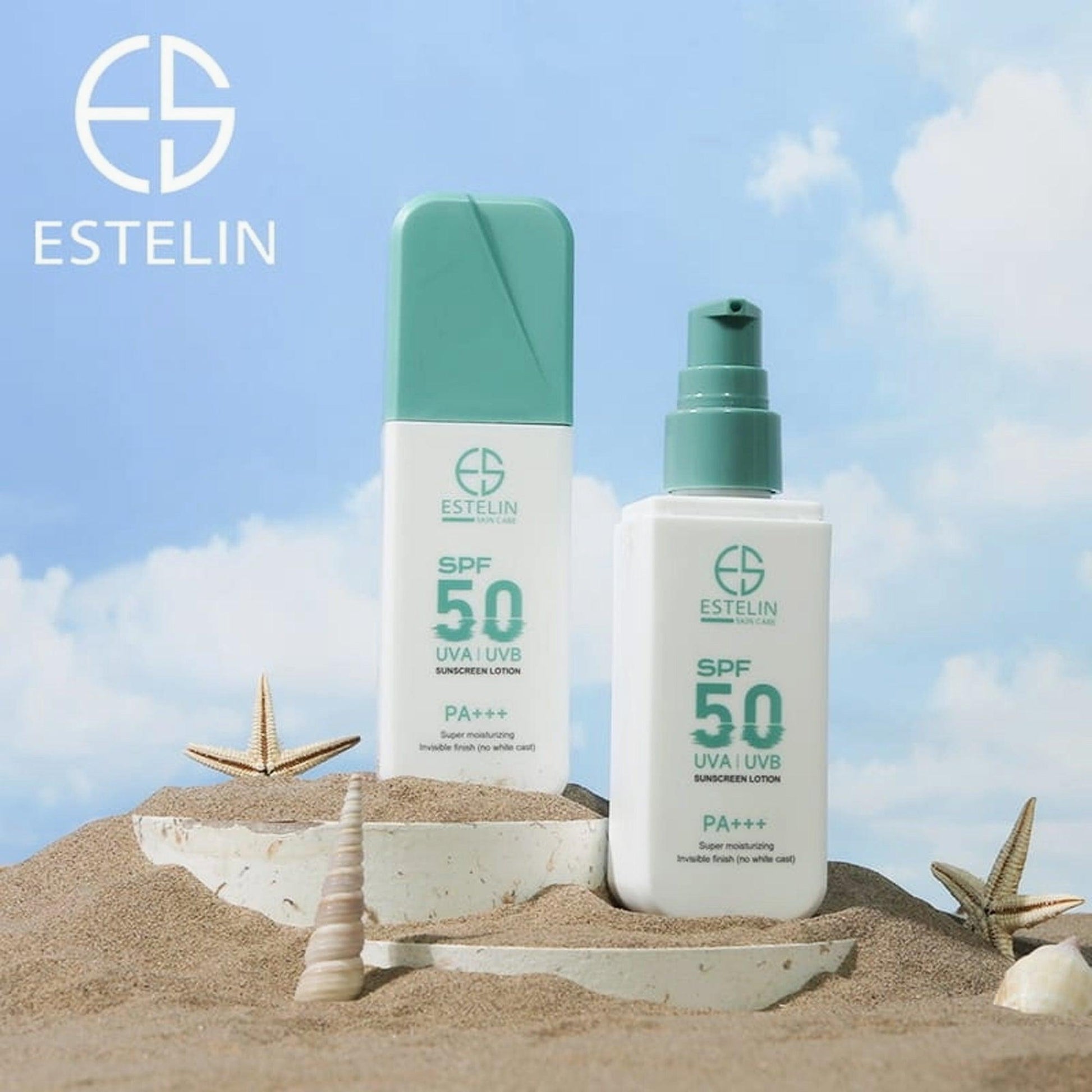 Estelin Super Moisturizing UVA UVB Sunscreen Lotion SPF 50 PA+++ 75gm - TheSkinFit