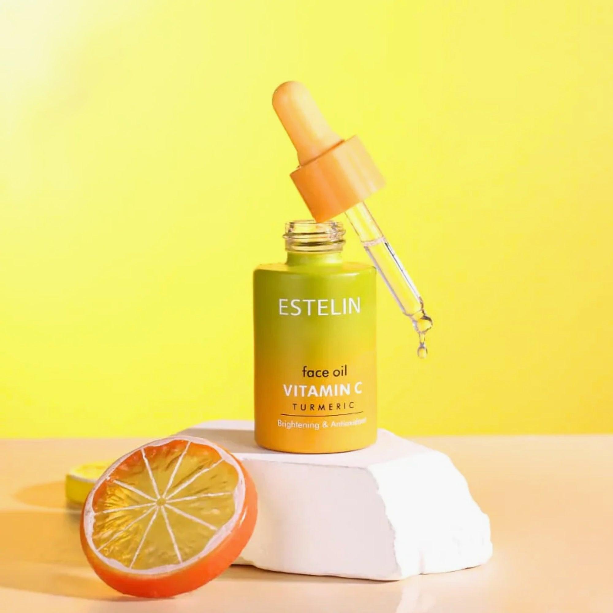 Estelin Vitamin C Turmeric Face Oil 30ml - TheSkinFit