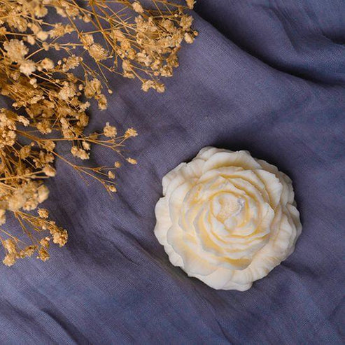 Candle Wick Store Beautiful Flower Shaped Peony Candle 142gm