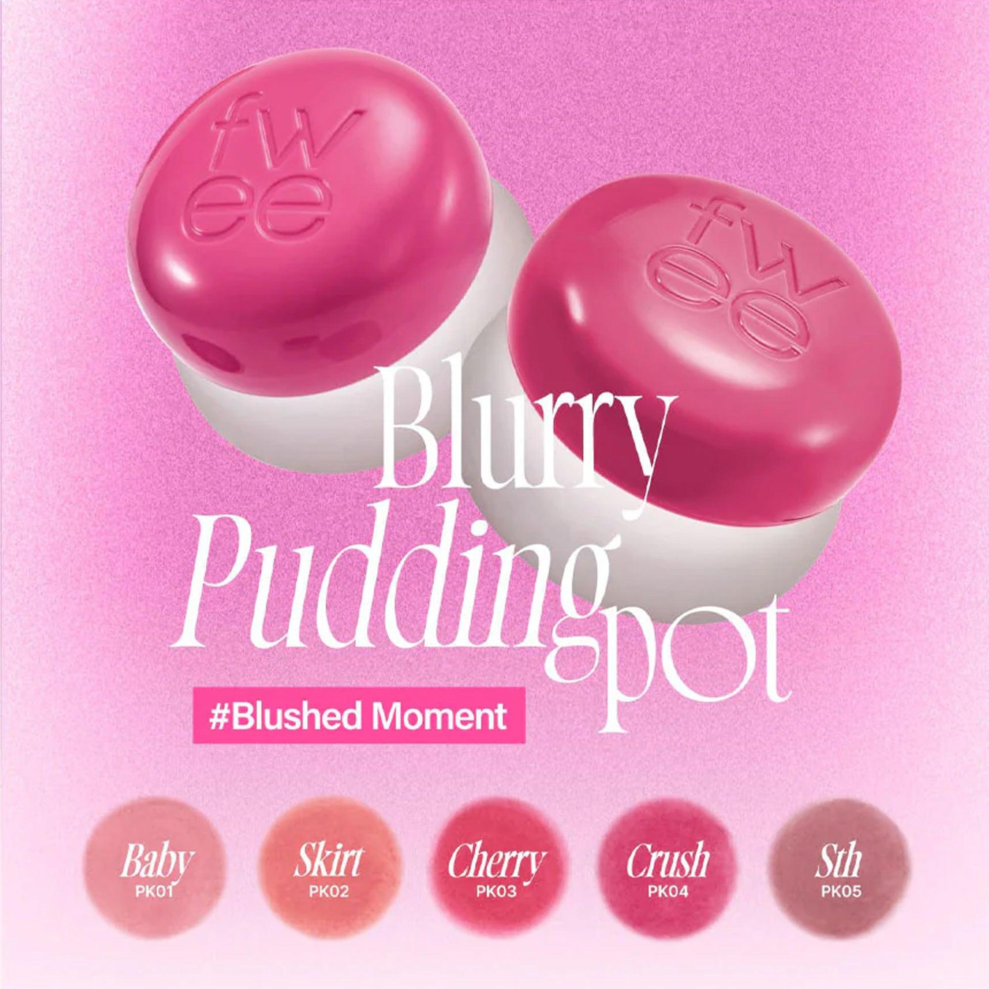 Fwee Lip & Cheek Blurry Pudding Pot PK03 Cherry 5gm - TheSkinFit
