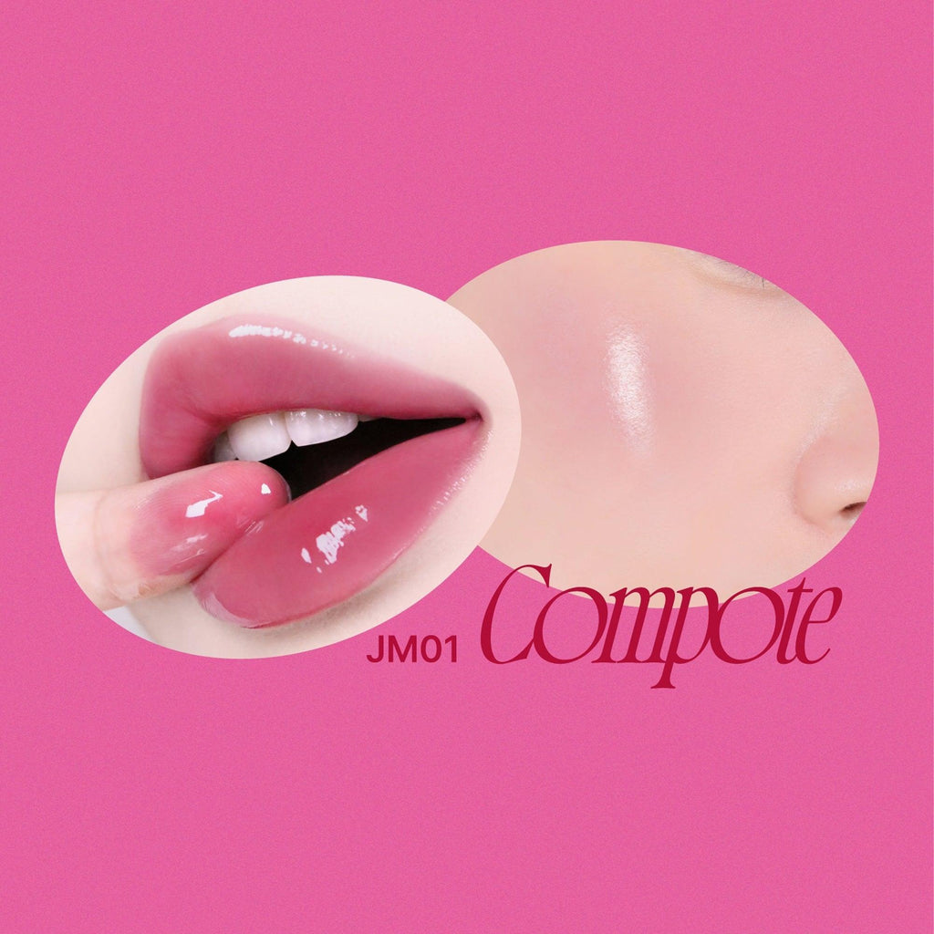 Fwee Lip & Cheek Glowy Jelly Pot & Keyring Set JM01 Compote 4gm - TheSkinFit