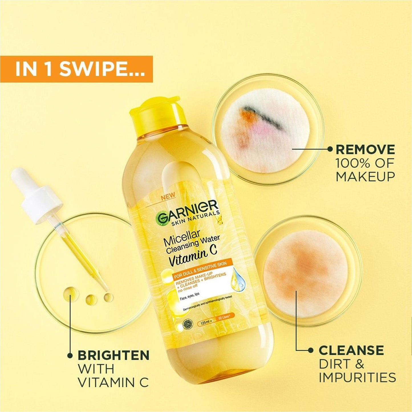 Garnier Skin Naturals Micellar Cleansing Water Vitamin C 125ml - TheSkinFit