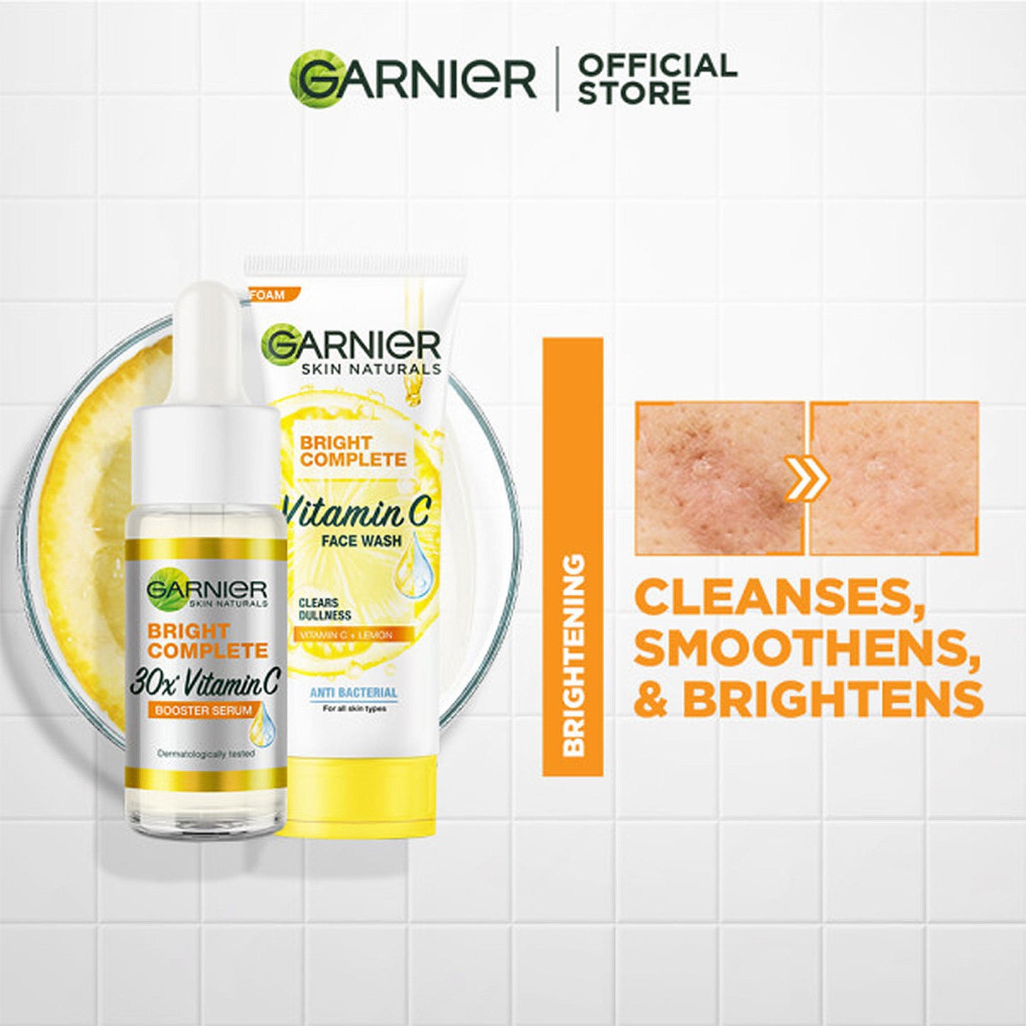 Garnier SkinActive Bright Complete Vitamin C Face Wash 100ml