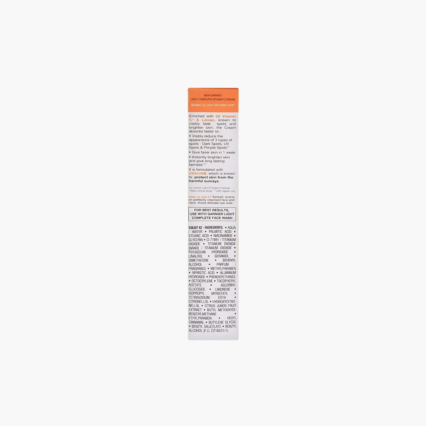 Garnier SkinActive Light Complete Vitamin C Fairness Cream 40ml