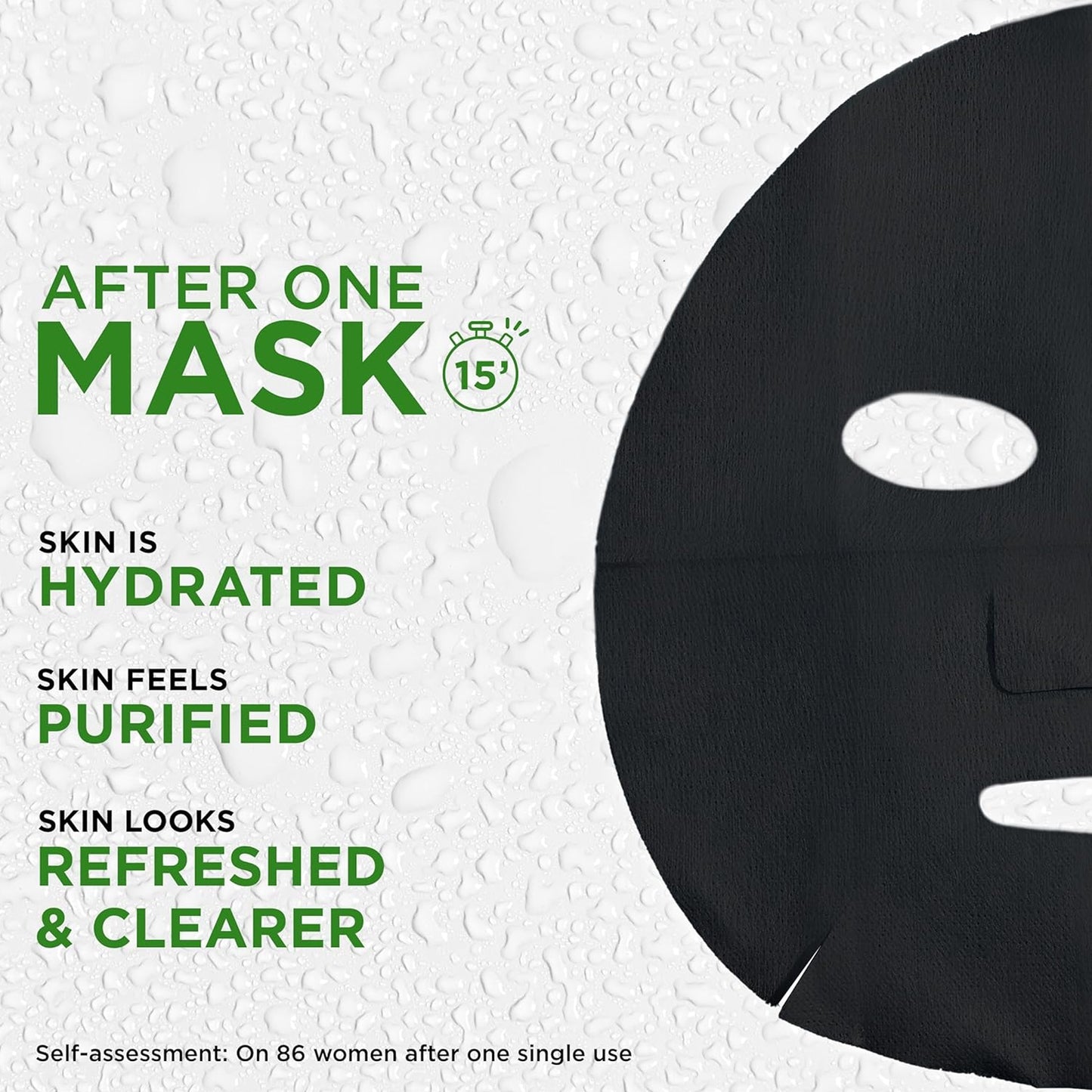 Garnier SkinActive Pure Charcoal Black Sheet Mask Mattifying + Hydrating Oily Skin