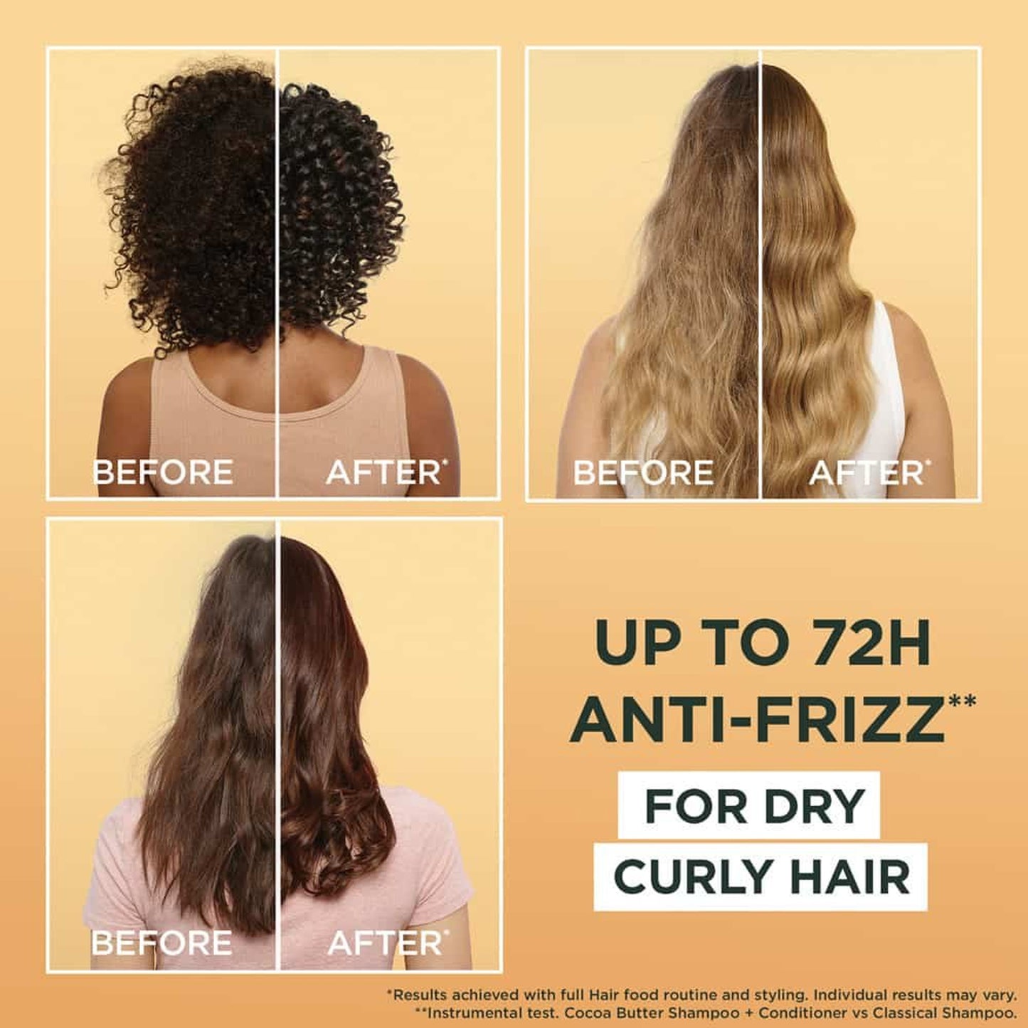 Garnier Ultimate Blends Curl Restoring Hair Food Cocoa Butter & Jojoba Oil Shampoo 350ml