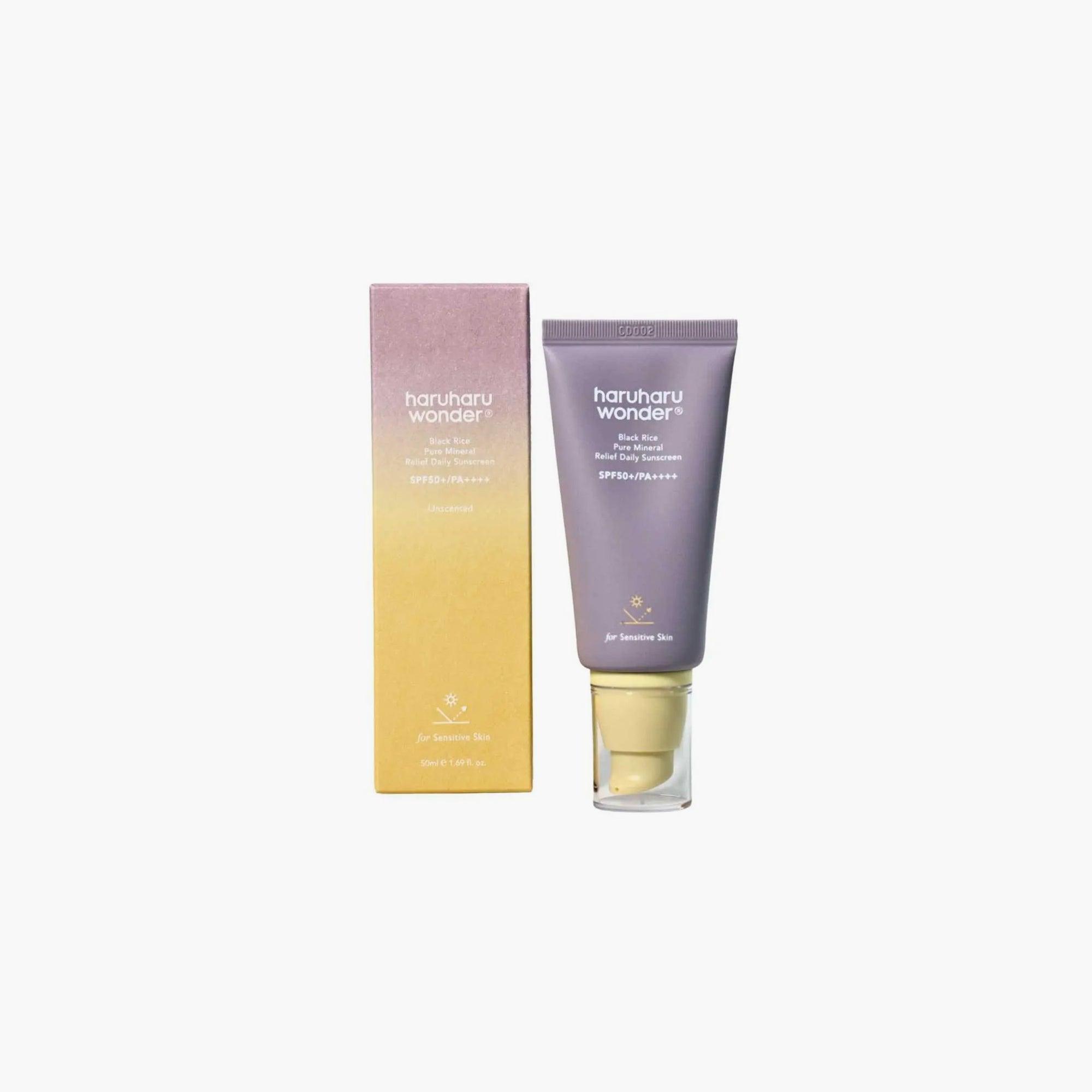 Haruharu Wonder Black Rice Pure Mineral Relief Daily Sunscreen SPF50+ PA++++ 50ml - TheSkinFit