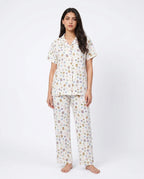 Sajiero Summer Crinkled Pajama Suit Pastel Ease