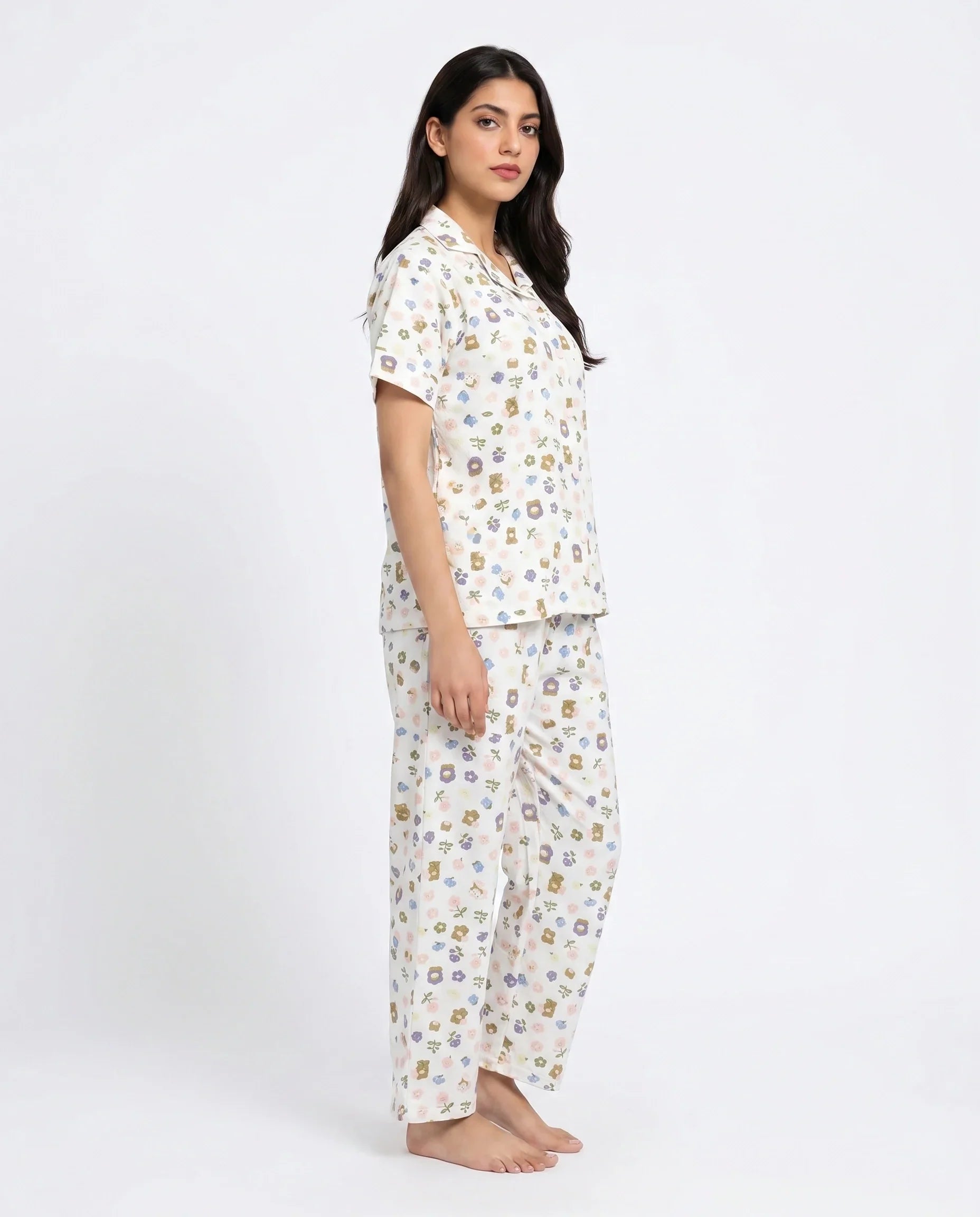 Sajiero Summer Crinkled Pajama Suit Pastel Ease