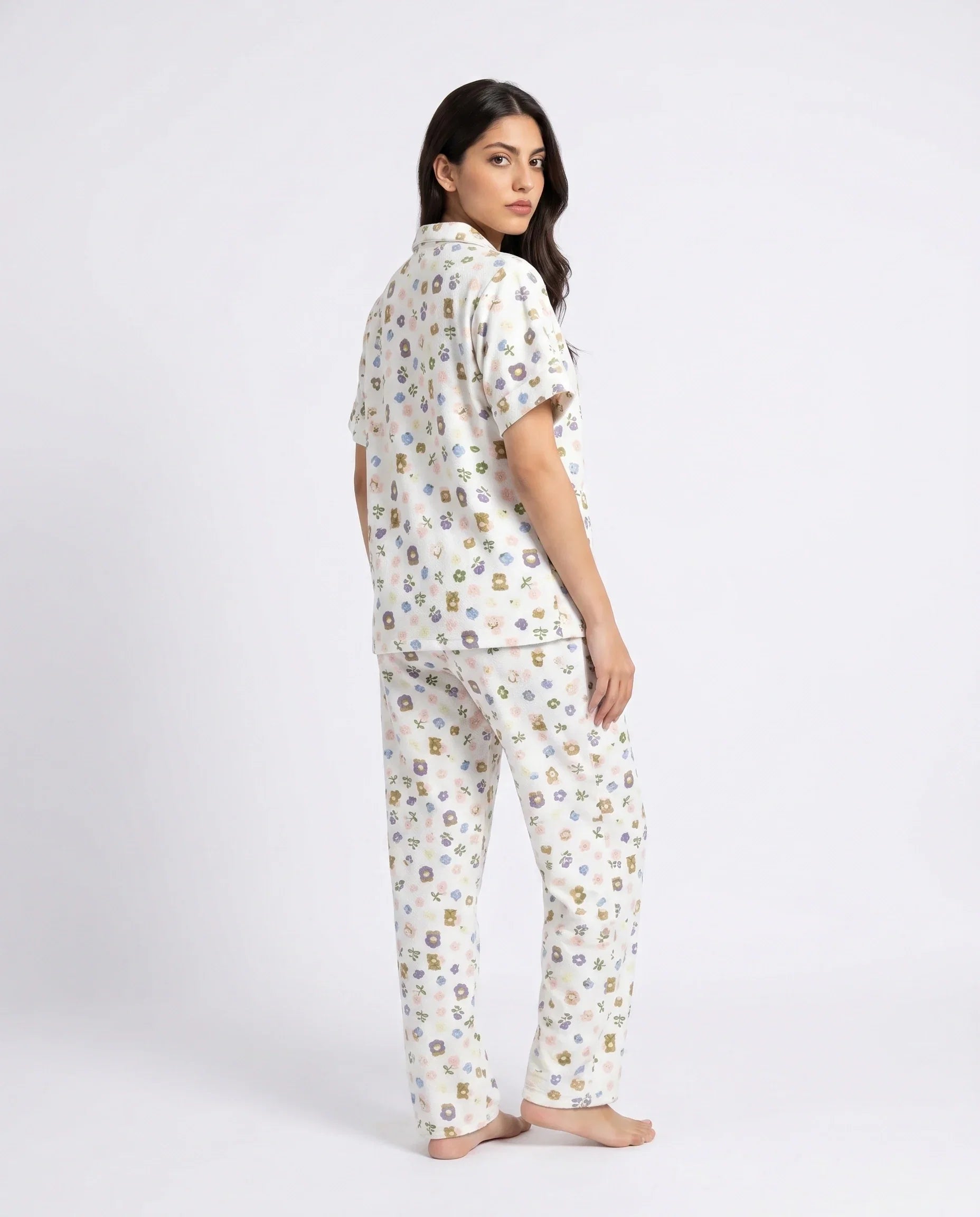 Sajiero Summer Crinkled Pajama Suit Pastel Ease