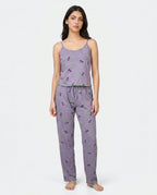 Sajiero Cotton Sleeveless PJ Set Cherry Bliss Purple