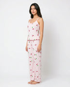 Sajiero Cotton Sleeveless PJ Set Cherry Bliss Pink