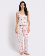 Sajiero Cotton Sleeveless PJ Set Cherry Bliss Pink