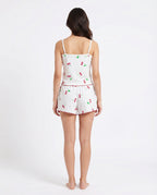 Sajiero Cami Set Cherry Breeze White