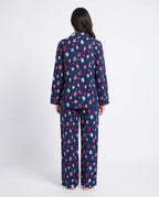 Sajiero Linen Pajama Suit Popsicle Blue