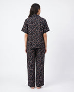 Sajiero Linen Pajama Suit Florine Black