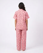 Sajiero Linen Pajama Suit Rosy Meadow