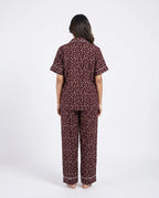 Sajiero Linen Pajama Suit Amber Noir