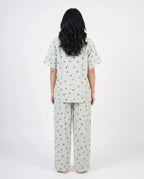 Sajiero Linen Pajama Suit Mossy Charm