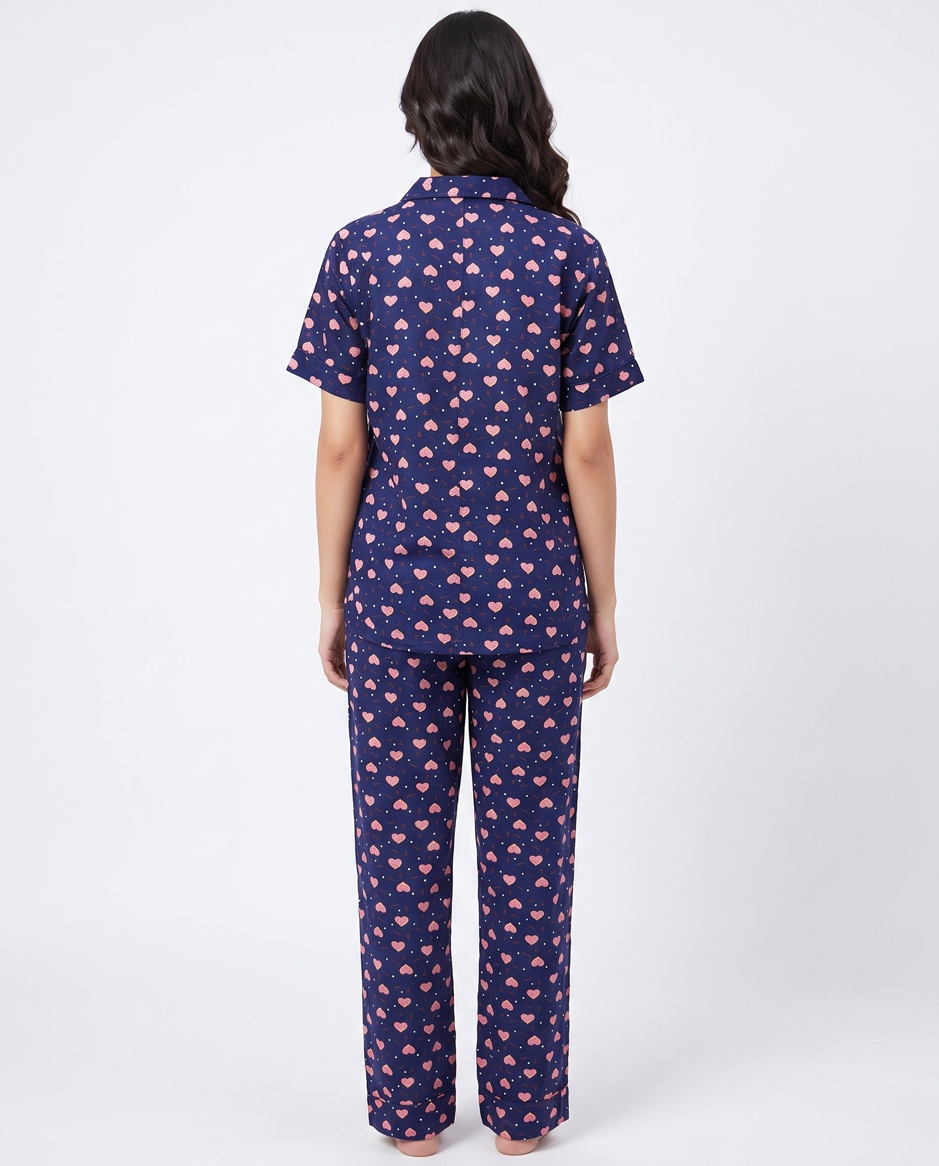 Sajiero Linen Pajama Suit Juicy Heart