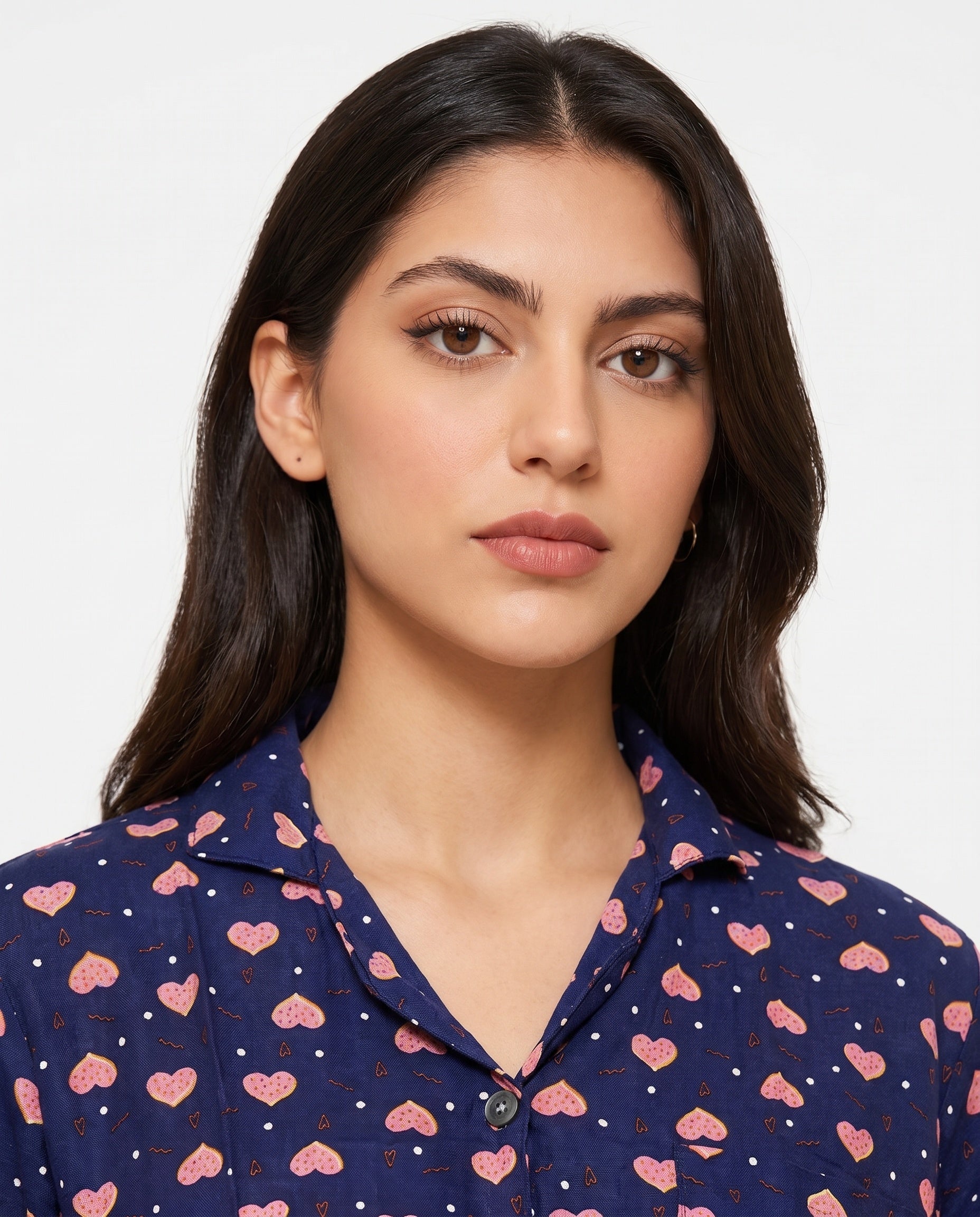 Sajiero Linen Pajama Suit Juicy Heart