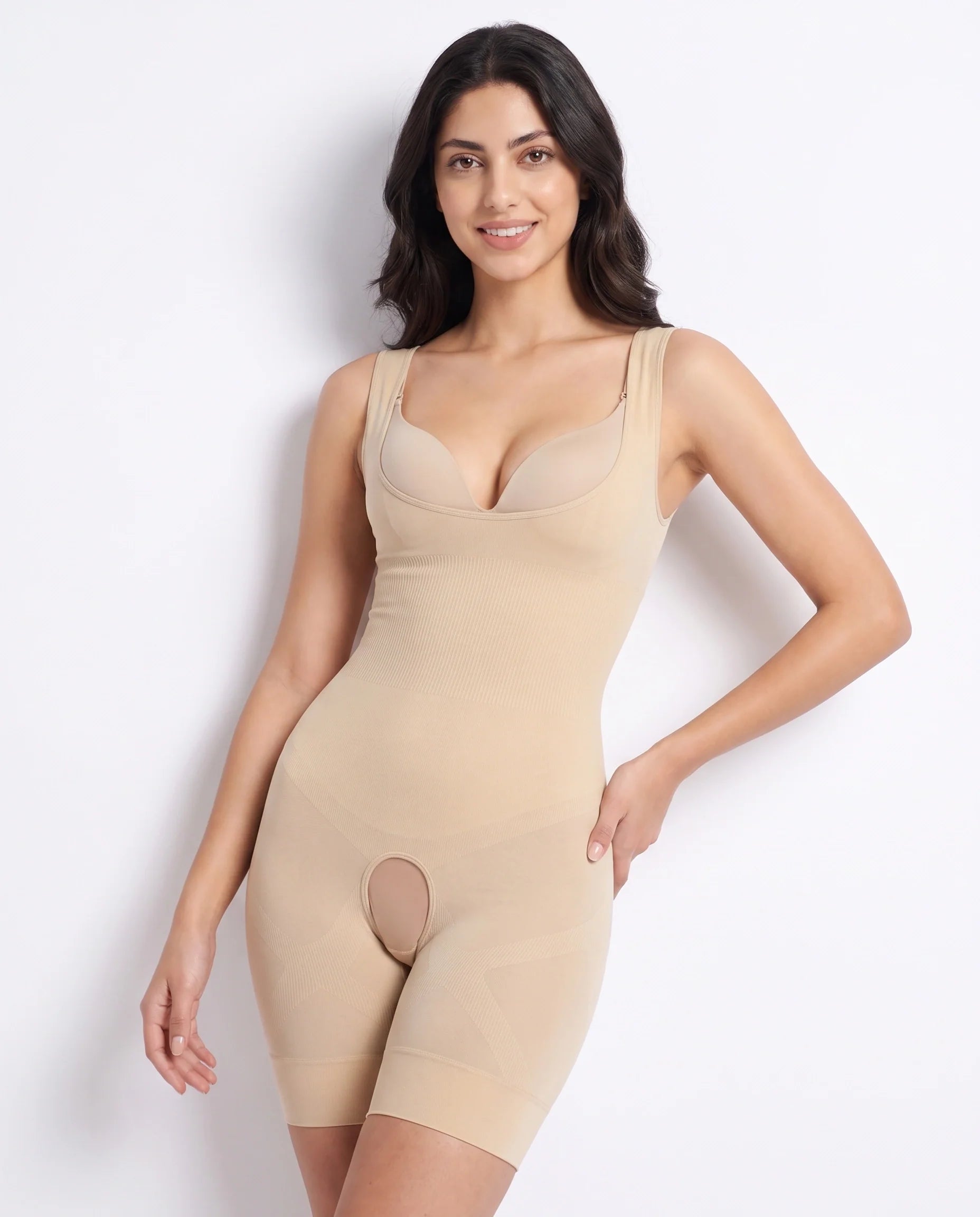 Sajiero Spanx Full Body Corset Crotch Buckle Body Shaper