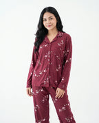 Sajiero Linen Pajama Suit Botanica