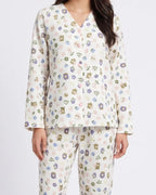 Sajiero Summer Crinkled Pajama Suit Pastel Bloom