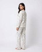 Sajiero Summer Crinkled Pajama Suit Pastel Bloom