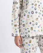 Sajiero Summer Crinkled Pajama Suit Pastel Bloom