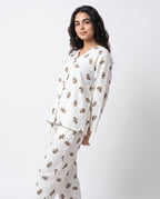 Sajiero Summer Crinkled Pajama Suit Little Teddy