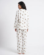 Sajiero Summer Crinkled Pajama Suit Little Teddy
