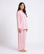 Sajiero Summer Crinkled Pajama Suit Love Checks