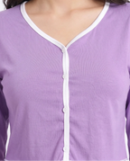 Sajiero Cotton PJ Set Velour Purple