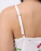 Sajiero Cotton Sleeveless PJ Set Cherry Bliss Pink