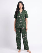 Sajiero Linen Pajama Suit Botanica