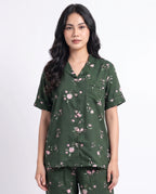 Sajiero Linen Pajama Suit Botanica
