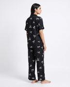 Sajiero Linen PJ Set Golden Bow