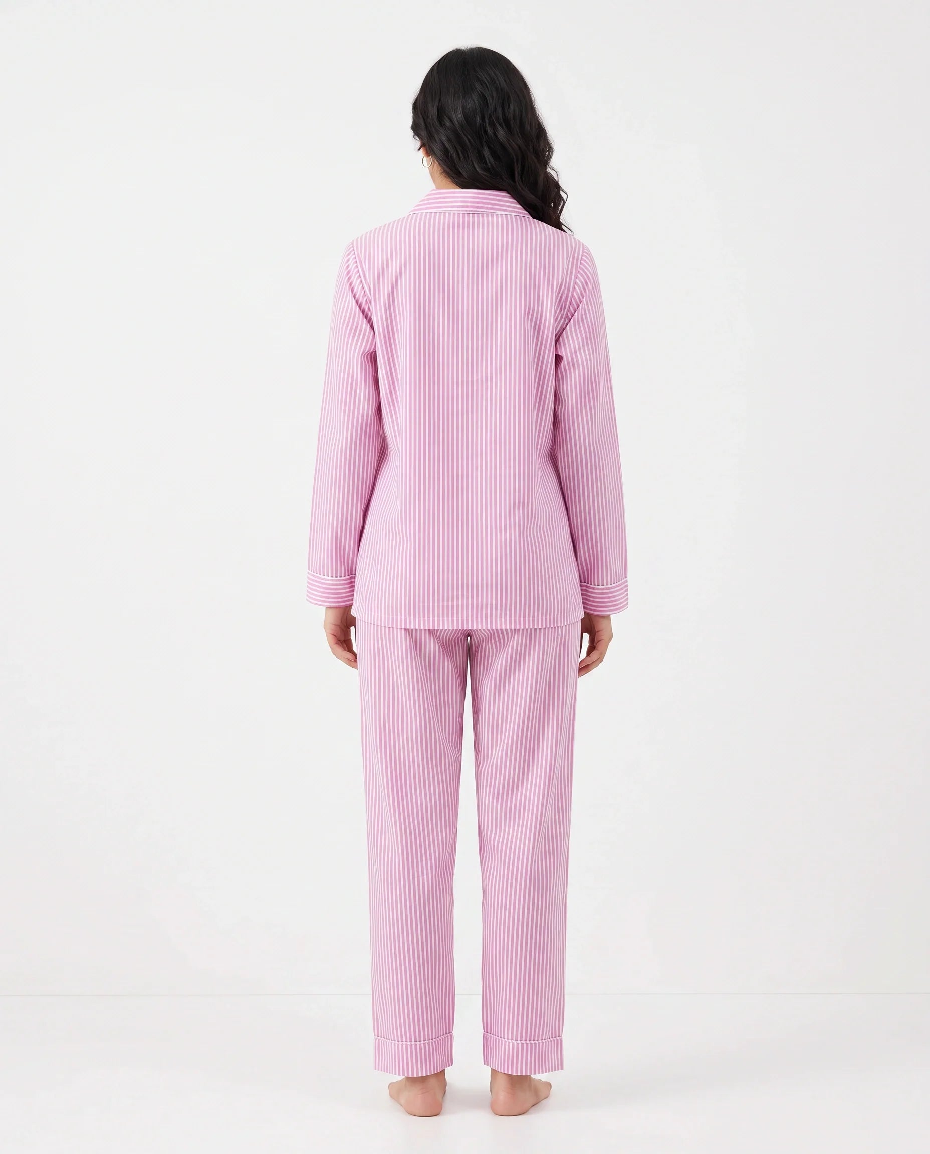 Sajiero Linen PJ Set Candy Stripe