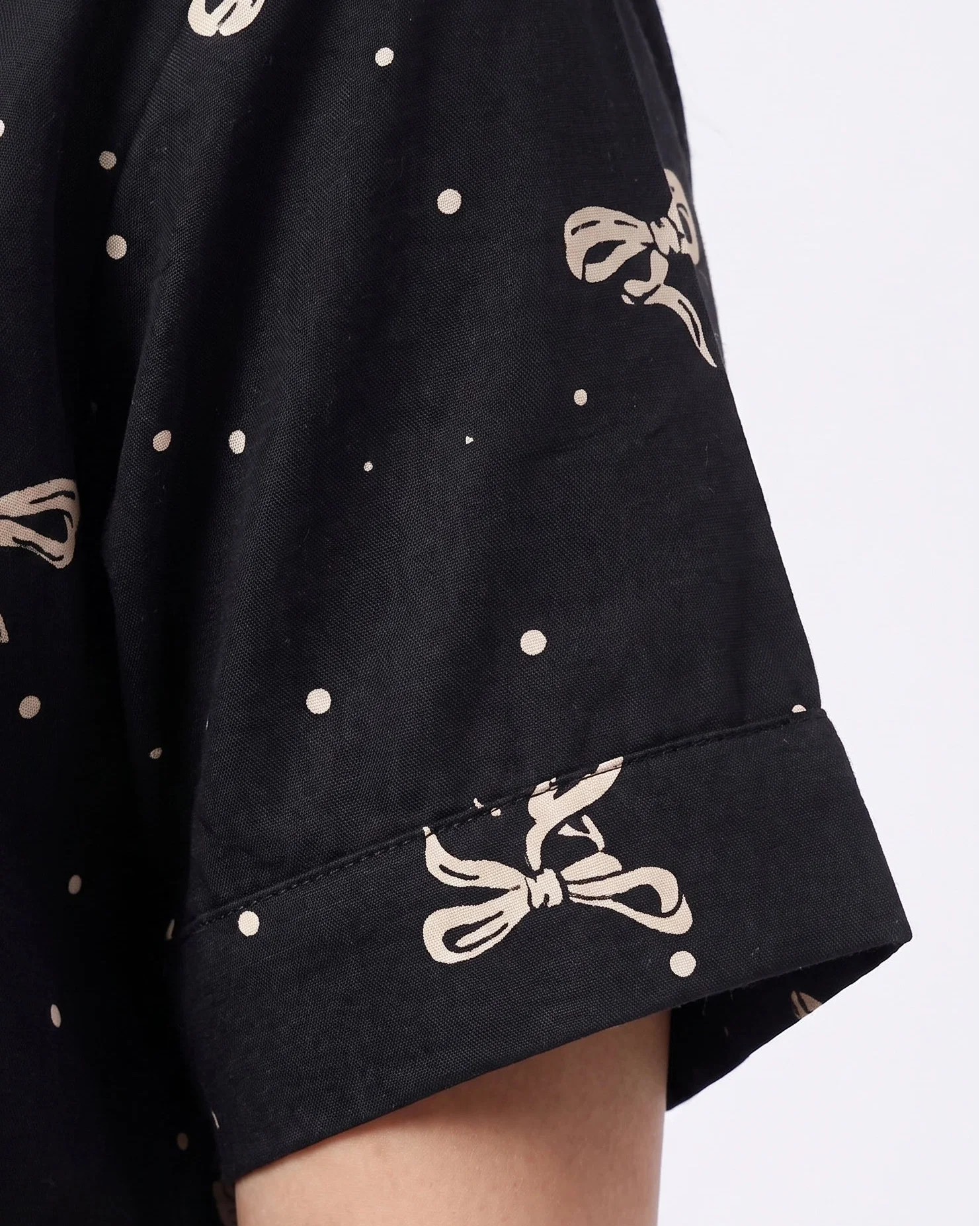 Sajiero Linen PJ Set Golden Bow