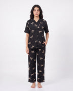 Sajiero Linen PJ Set Golden Bow
