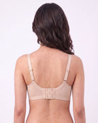 Sajiero Embroidered Weave Non Padded Wireless Bra