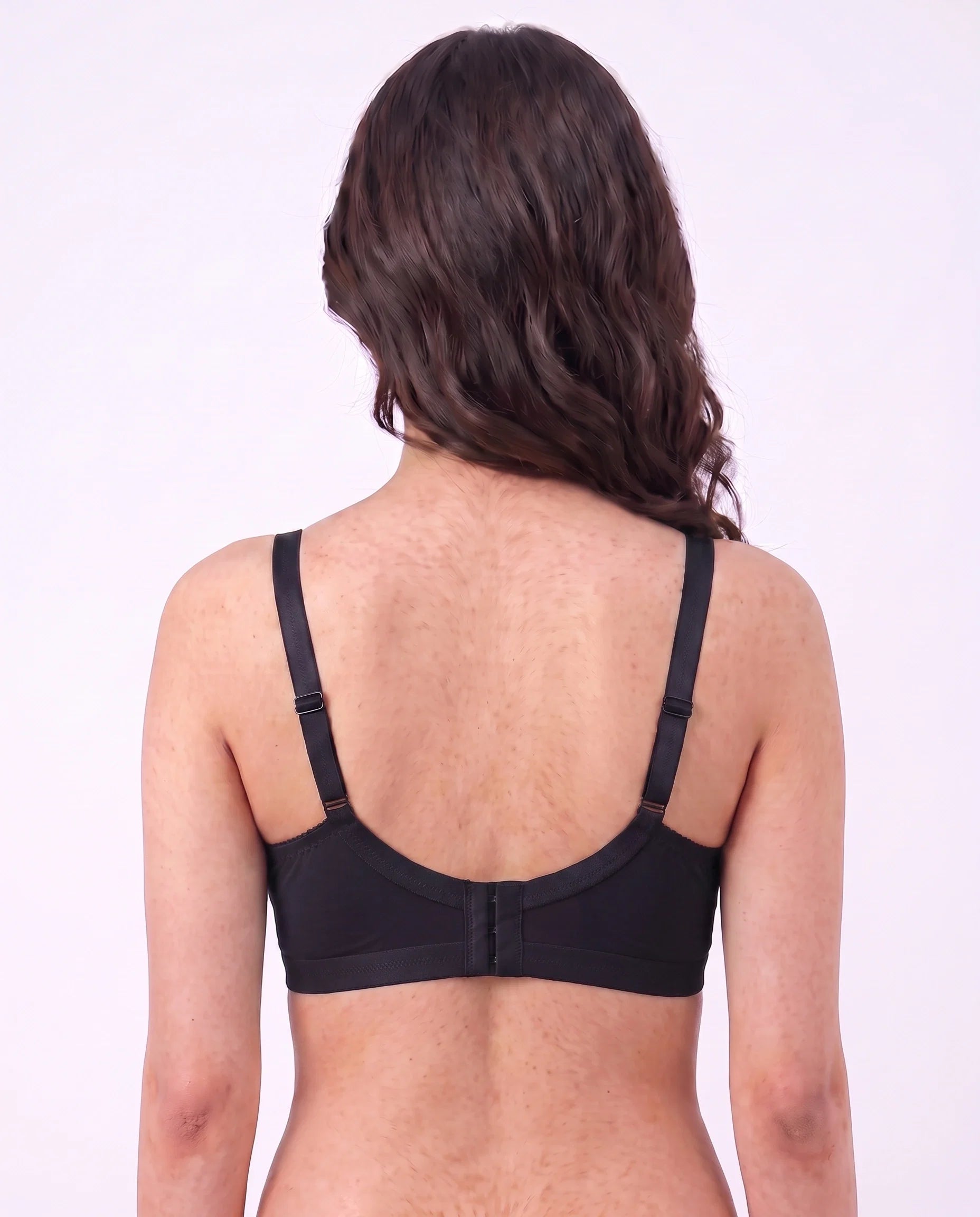 Sajiero Embroidered Weave Non Padded Wireless Bra