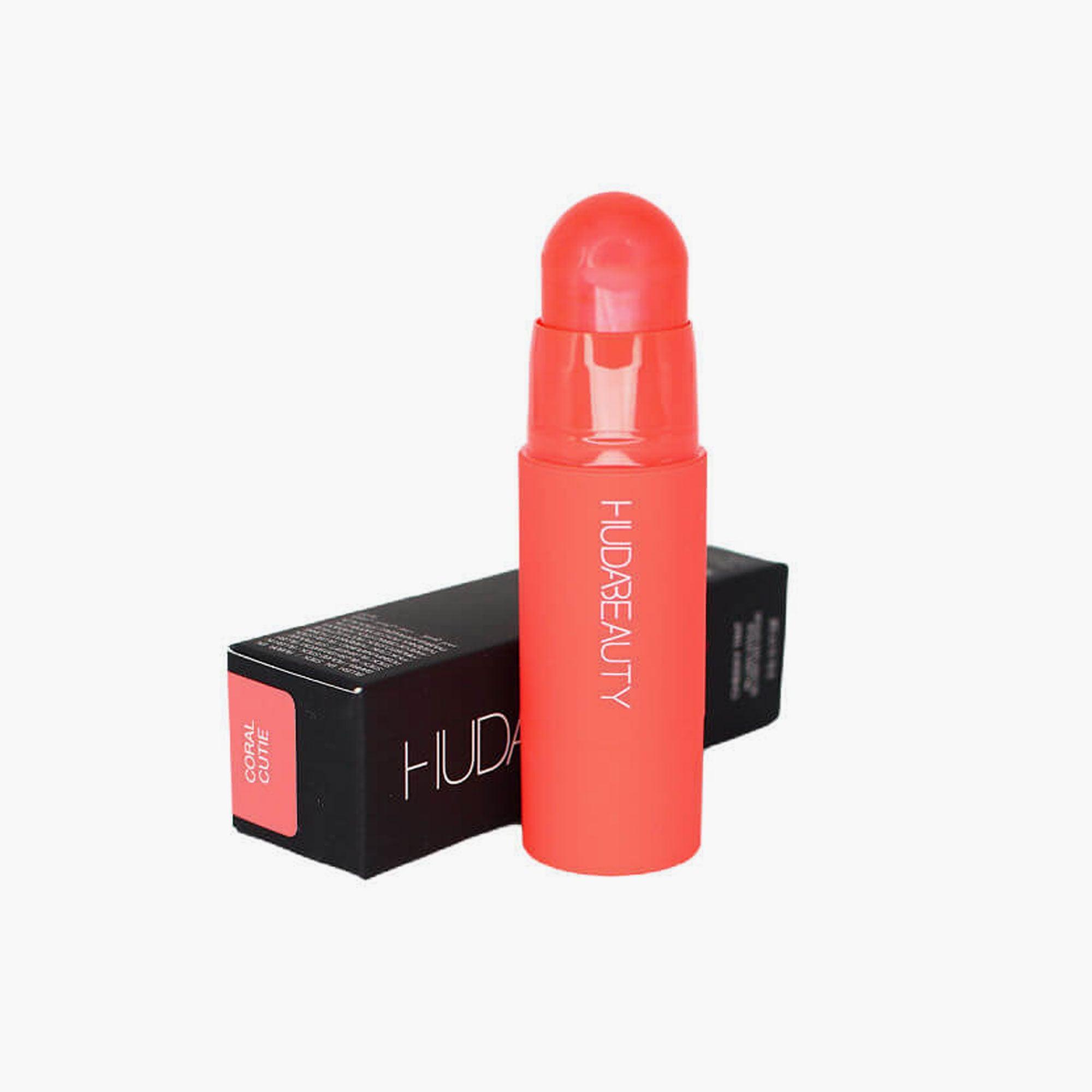 Huda Beauty Cheeky Tint Blush Stick Coral Cutie 5gm