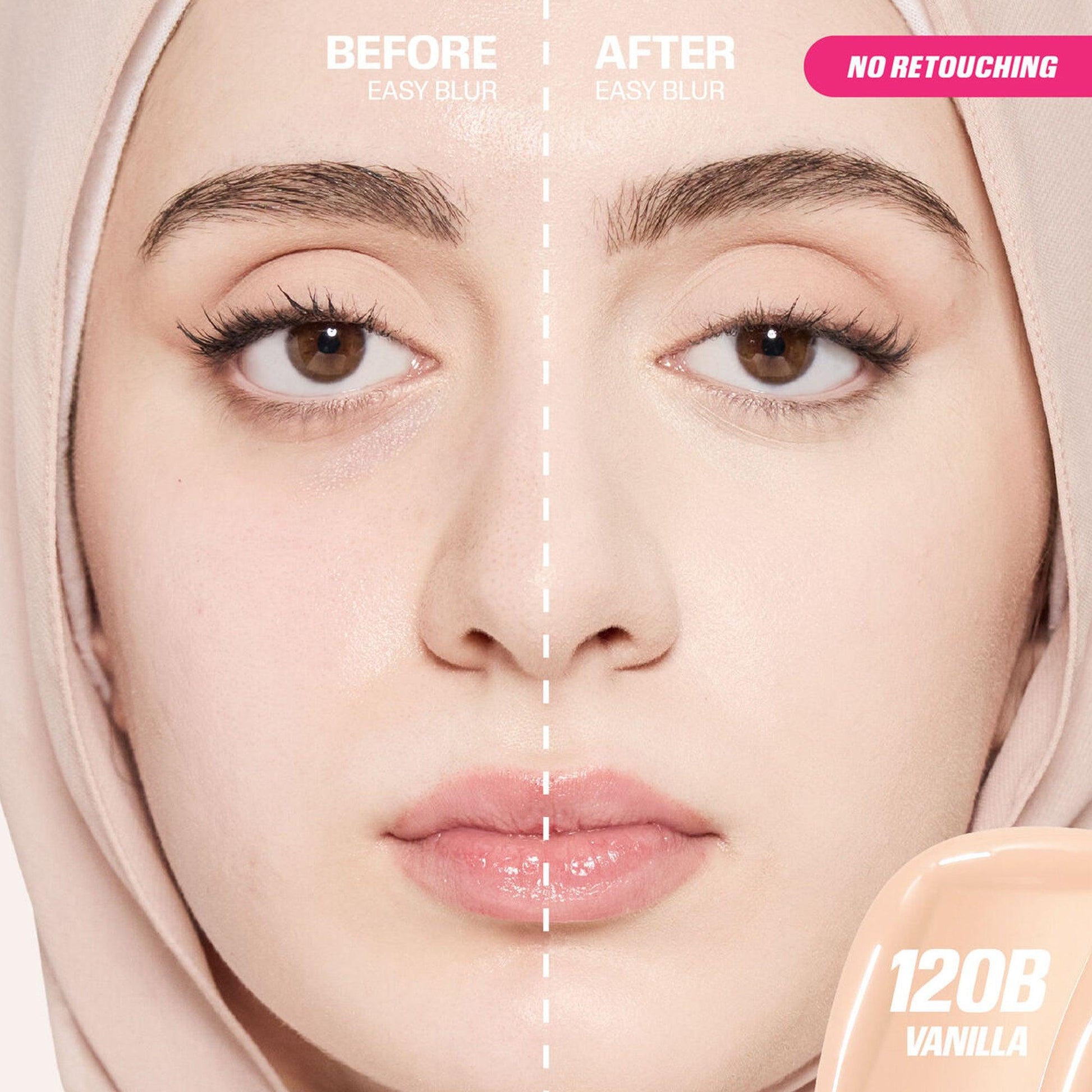 Huda Beauty Easy Blur Natural Airbrush Foundation 120B Vanilla 30ml - TheSkinFit