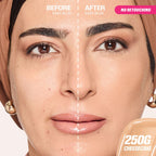 Huda Beauty Easy Blur Natural Airbrush Foundation 250G Cheesecake 30ml before and after
